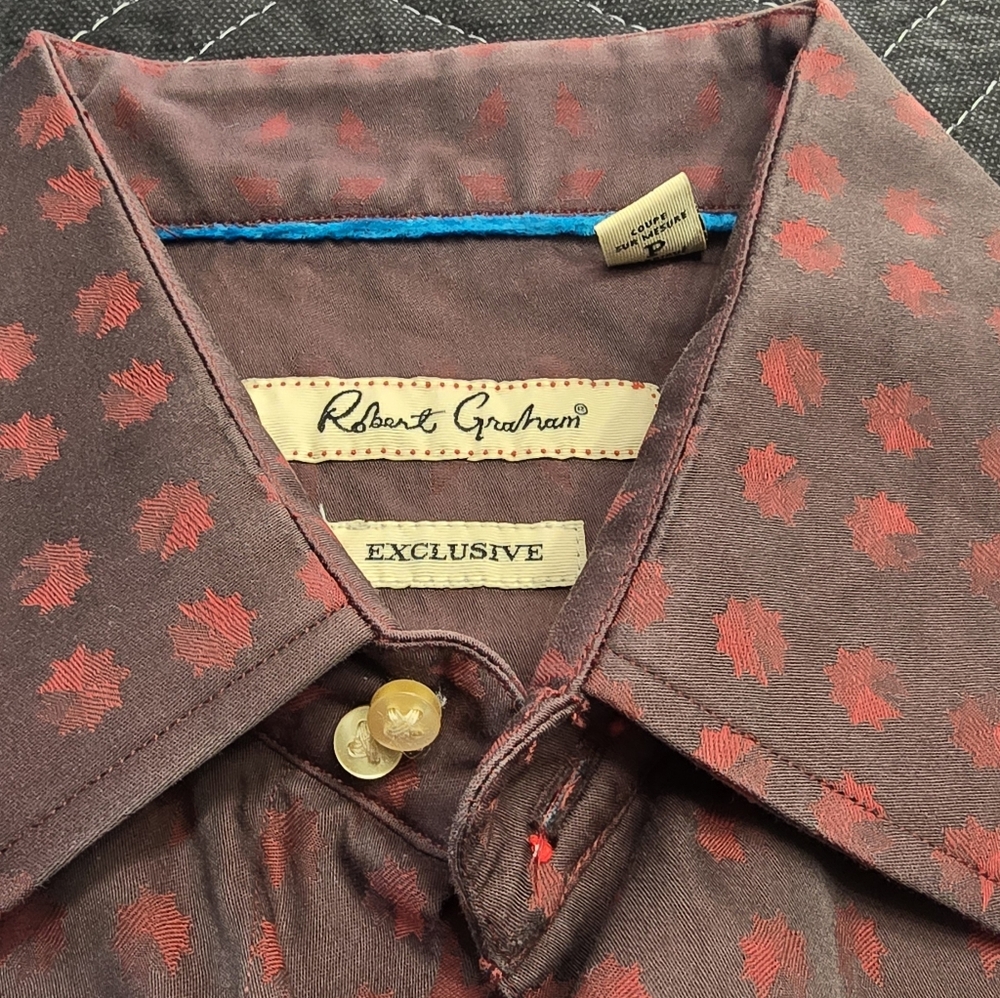 Vintage Robert Graham Store Exclusive Red Patterned Shirt